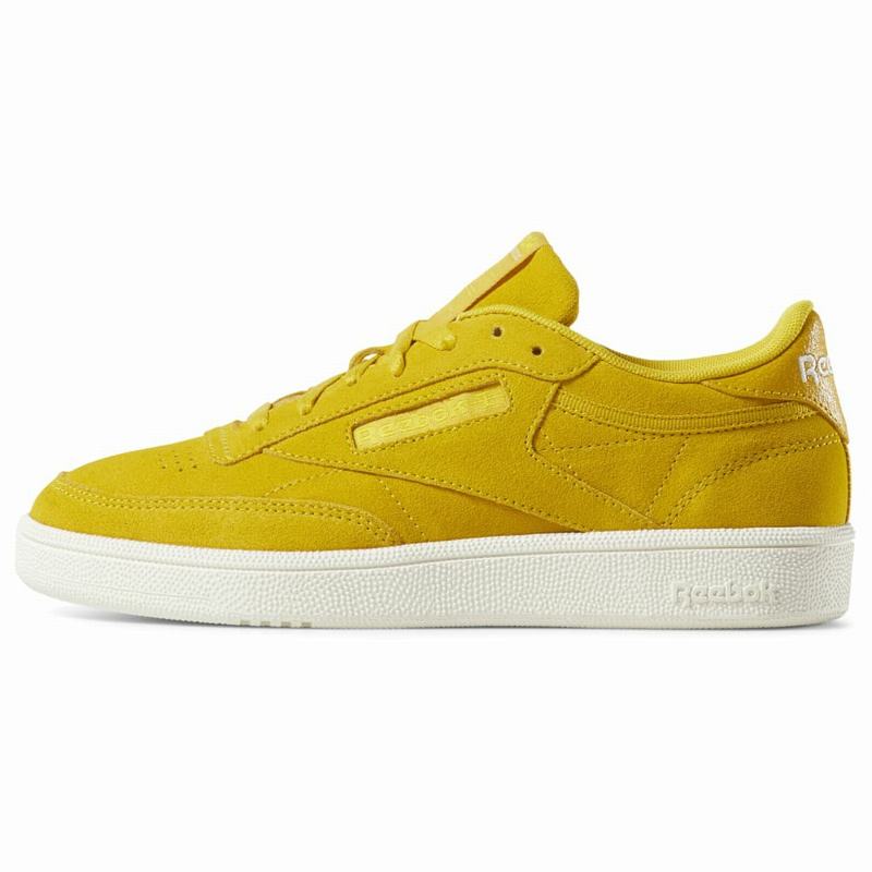 Tenisi Reebok Club C 85 Dama Galbeni/Albi Romania PY7148ZO